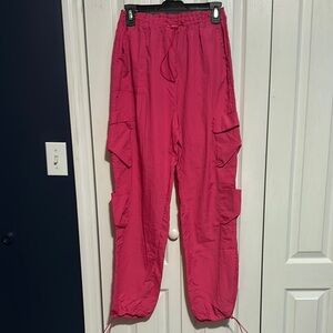 Vibrant Pink Cargo Pants